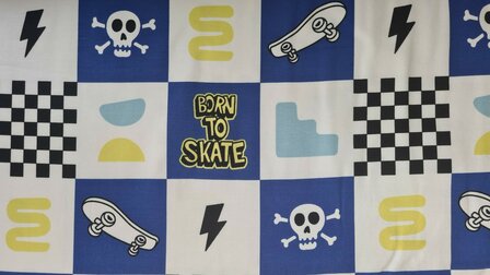 Cotton Jersey Skateboard Blue