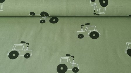 Cotton Jersey Tractor Old Green