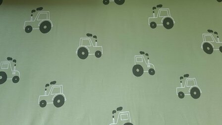 Cotton Jersey Tractor Old Green