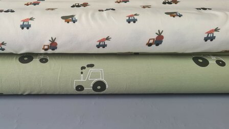 Cotton Jersey Veggie Trucks 