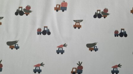 Cotton Jersey Veggie Trucks 