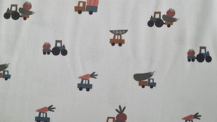 Cotton Jersey Veggie Trucks 