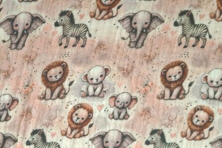 Mousseline Baby Wild Life Ros&eacute;
