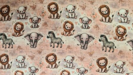 Mousseline Baby Wild Life Ros&eacute;