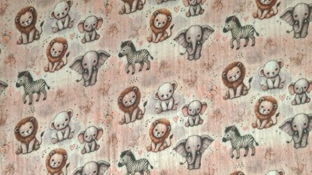Mousseline Baby Wild Life Ros&eacute;