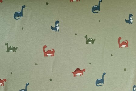 Cotton Jersey Dino Green