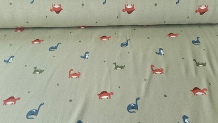 Cotton Jersey Dino Green