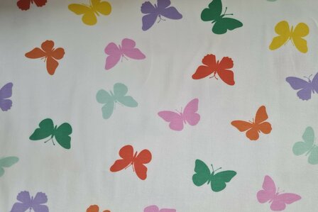 Cotton Jersey Multi-Colour Butterflies 
