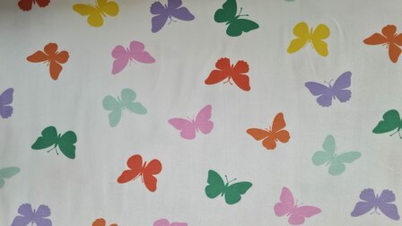 Cotton Jersey Multi-Colour Butterflies 