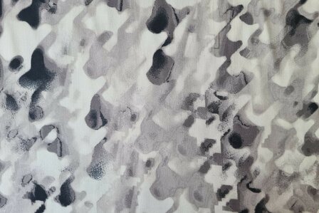 Viscose Twill Abstract Black