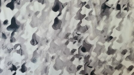 Viscose Twill Abstract Black