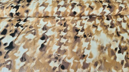 Viscose Twill Abstract Camel