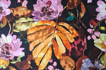 Viscose Flowers Multi-Lilac
