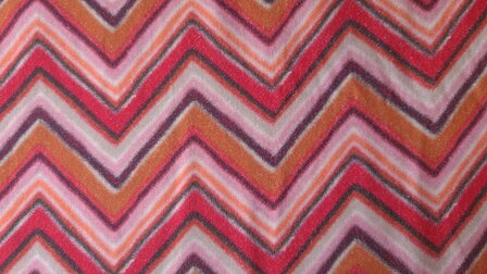 Viscose Zig Zag Lurex Red