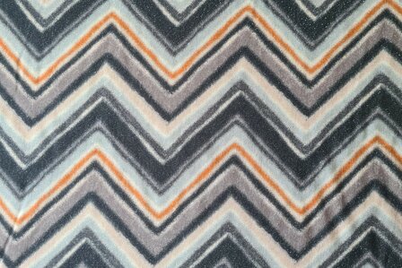 Viscose Zig Zag Lurex Grey