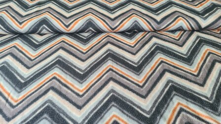 Viscose Zig Zag Lurex Grey