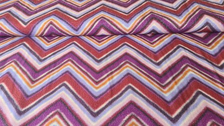 Viscose Zig Zag Lurex Lilac