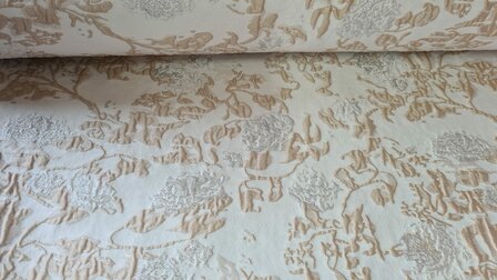 Jacquard Flowers Beige