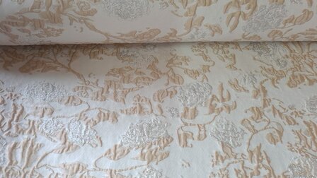 Jacquard Flowers Beige