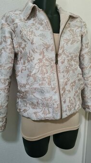 Jacquard Flowers Beige