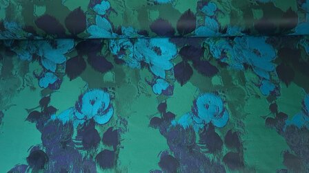 Jacquard Flowers Green