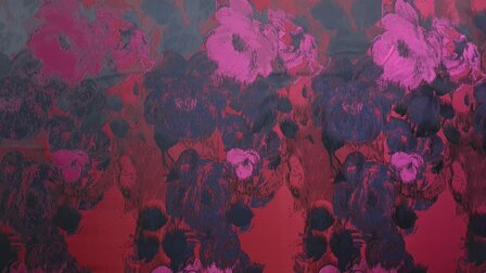 Jacquard Flowers Red