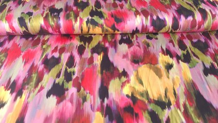 Viscose Stretch Satin Blurry  