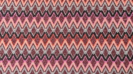 Knitted Lurex Zigzag Red