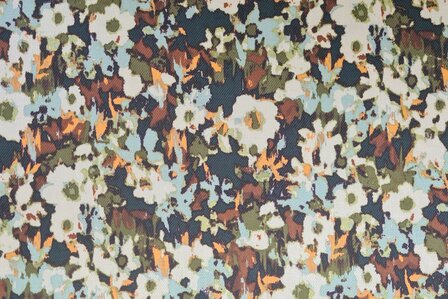 Heavy Jersey Flowers Brick