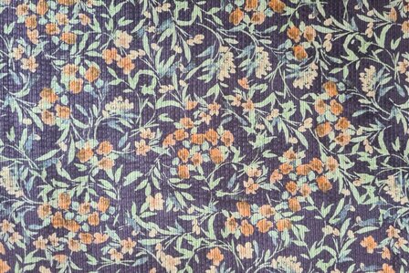 Stretch-Cord Flowers Blue