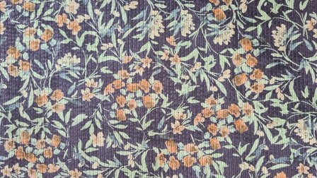 Stretch-Cord Flowers Blue