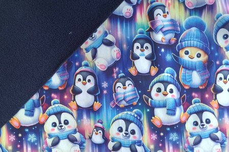 Soft Shell Digital Penguins Blue