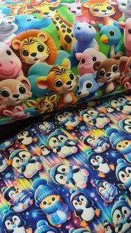 Soft Shell Digital Penguins Blue
