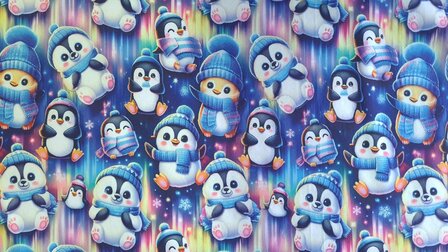 Soft Shell Digital Penguins Blue