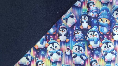 Soft Shell Digital Penguins Blue