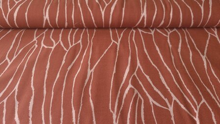 Viscose Twill Abstract Brick