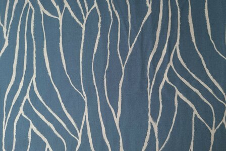 Viscose Twill Abstract Petrol