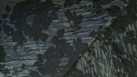 Crashed Jacquard Flowers Grey
