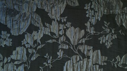 Crashed Jacquard Flowers Grey