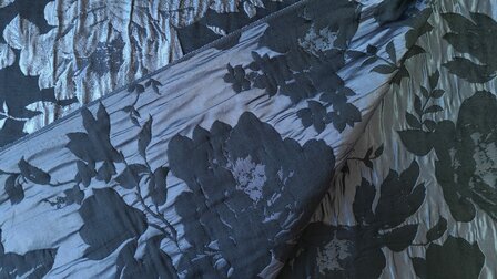 Crashed Jacquard Flowers Blue
