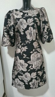 Crashed Jacquard Flowers Beige