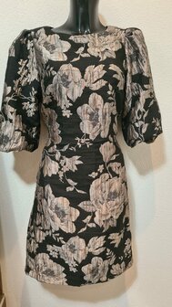Crashed Jacquard Flowers Beige