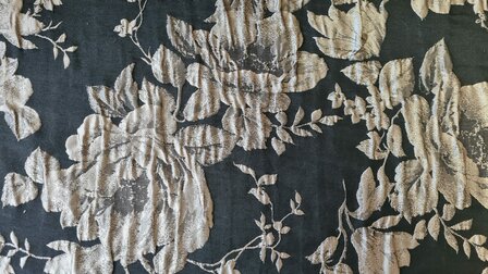 Crashed Jacquard Flowers Beige