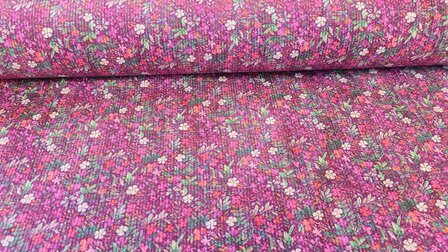 Stretch-Cord Little Flowers Cerise