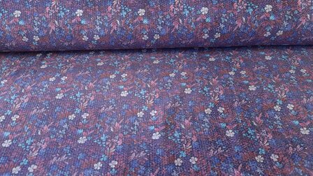 Stretch-Cord Little Flowers Purple
