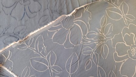 Viscose Jacquard Flower Brown