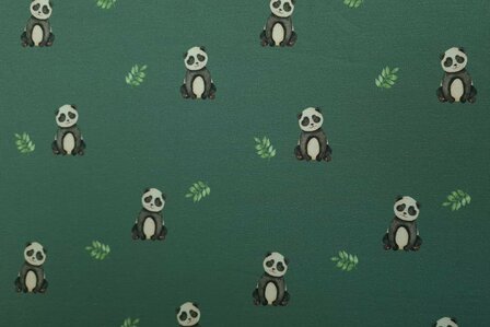 French Terry Panda Green