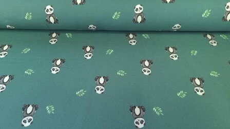 French Terry Panda Green