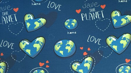 French Terry Eco Planet Blue