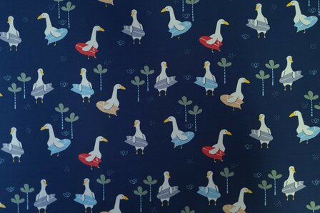 Cotton Jersey Surf Goose Navy